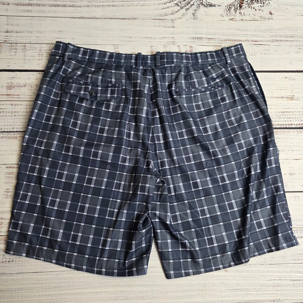 Nike Flex Golf Shorts Plaid CI9803-492 Men's Size 42 Blue Gray Plaid 10" Inseam
